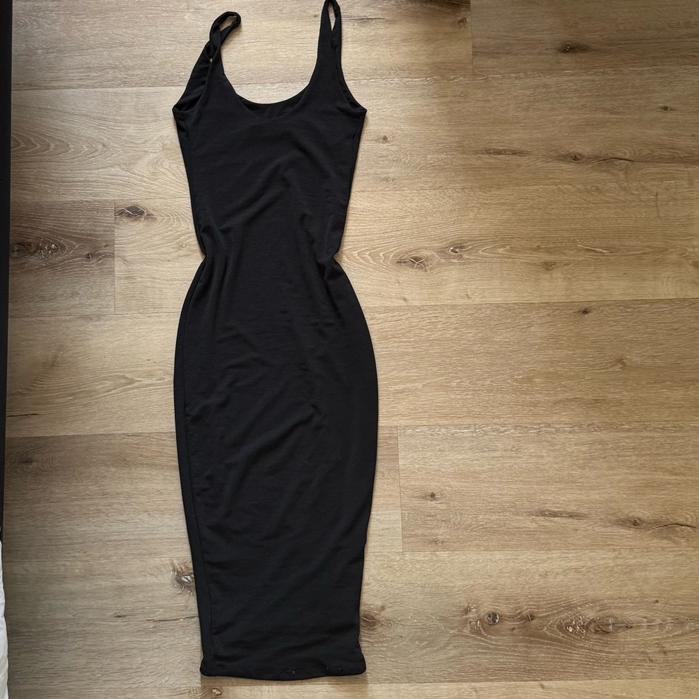 Naked Wardrobe Black Midi Dress